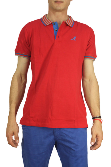 Kangol polo t-shirt Bayne dark red