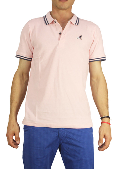 Kangol polo t-shirt Joshua light pink