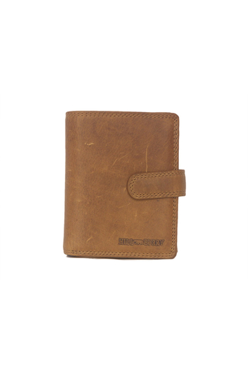 Hill Burry men's leather vertical wallet in cognac