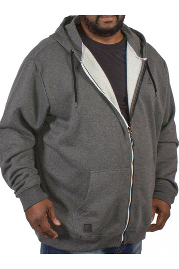 Big size Kangol Bionic zip up hoodie charcoal marl