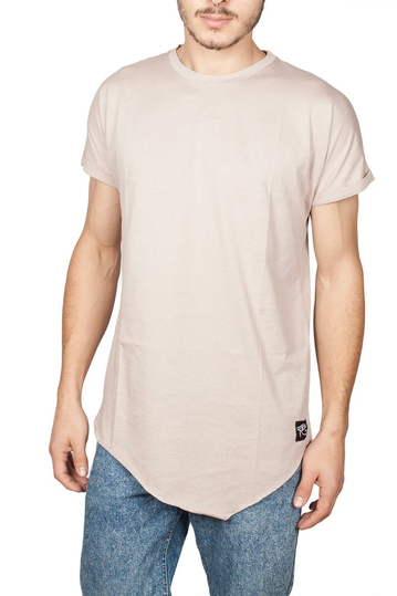 Oyet men's asymmetrical T-shirt ecru