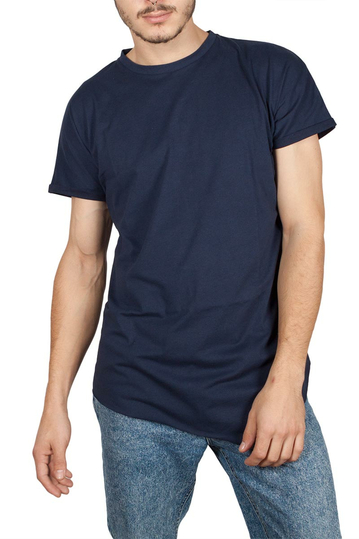 Oyet men's asymmetrical T-shirt navy