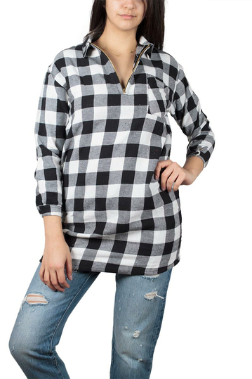 Daisy Street shirt dress with pocket in check