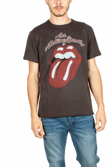 Amplified Rolling Stones vintage tongue t-shirt charcoal