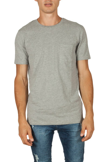 Minimum Nowa ανδρικό t-shirt γκρι μελανζέ με τσέπη