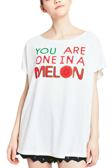 Migle + me Melon women's baggy t-shirt off white