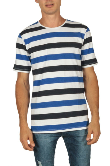 Minimum Tatipu men's striped t-shirt dark surf