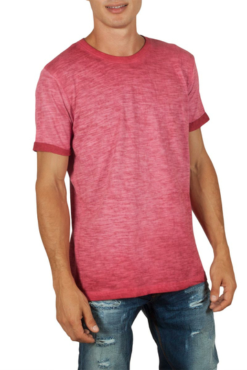 Ανδρικό longline t-shirt κόκκινο μελανζέ
