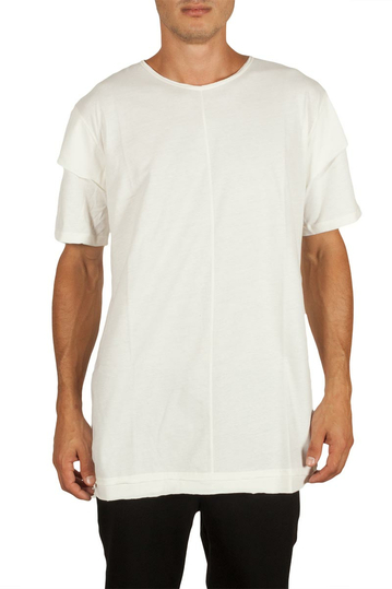 Oyet men's longline T-shirt ecru