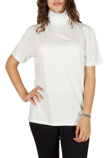 Γυναικείο t-shirt ζιβάγκο λευκό