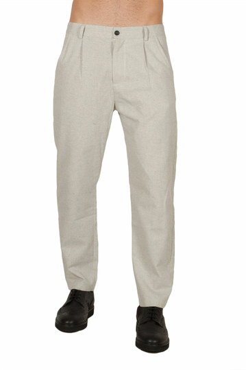 Anerkjendt Gibbi cotton-linen blend men's pants light grey