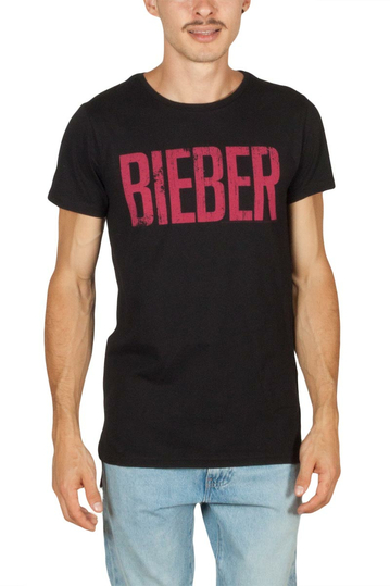 Amplified Justin Bieber logo long t-shirt black