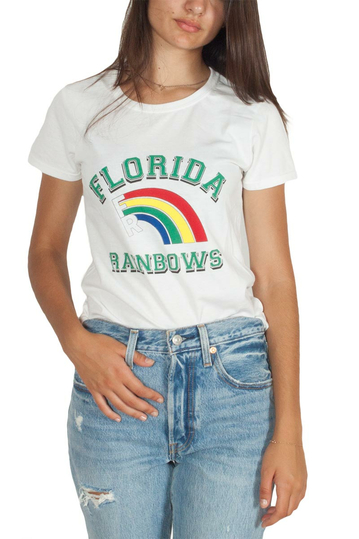 Daisy Street Florida rainbows t-shirt white