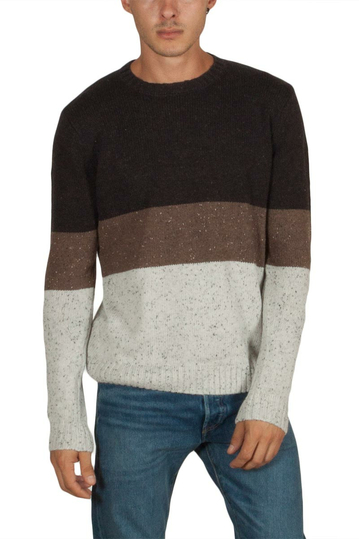Anerkjendt Thorkild μελανζέ πουλόβερ σε καφέ colorblock