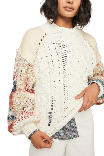 Free People mixed and mended sweater