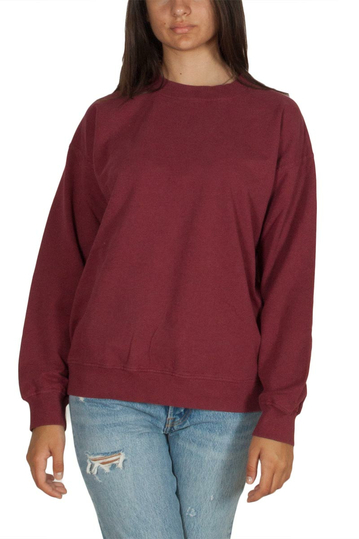 Thinking Mu women's sweatshirt deep red melange