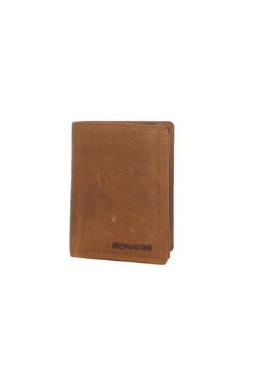 Hill Burry men's leather vertical wallet tan v88802