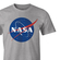 Cotton Division NASA Logo T-shirt Grey Melange
