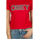 Obey Tough shrunken t-shirt red