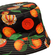 Reversible Bucket Hat Orange Print Black