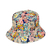 Reversible Bucket Hat Flowers Print Indigo/Multi