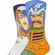 Good Luck Sock Men's Socks Masters of the Universe, Man-At-Arms & Sorceress