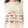 Kaotiko Butterflies Organic Cotton Ivory Sweatshirt