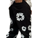 Relaxed Fit Jeans Floral Black