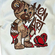 Unisex Hoodie Teddy Bear Broken Heart Cream