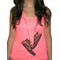 Γυναικείο αμάνικο μπλουζάκι με στάμπα νέον ροζ