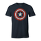 Cotton Division Marvel Captain America Logo T-shirt Navy