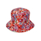 Reversible Bucket Hat Flowers Print Red/Multi