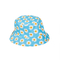 Reversible Bucket Hat Daisy Print Light Blue