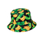 Reversible Bucket Hat Banana & Leaves Print Black