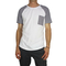Bigbong longline t-shirt white with striped sleeves
