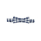 Cotton checkered bow tie blue-white
